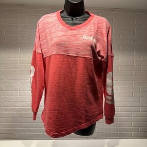 PINK Victoria's Secret Coral Ombre Long Sleeve‎ Oversized Pullover Top